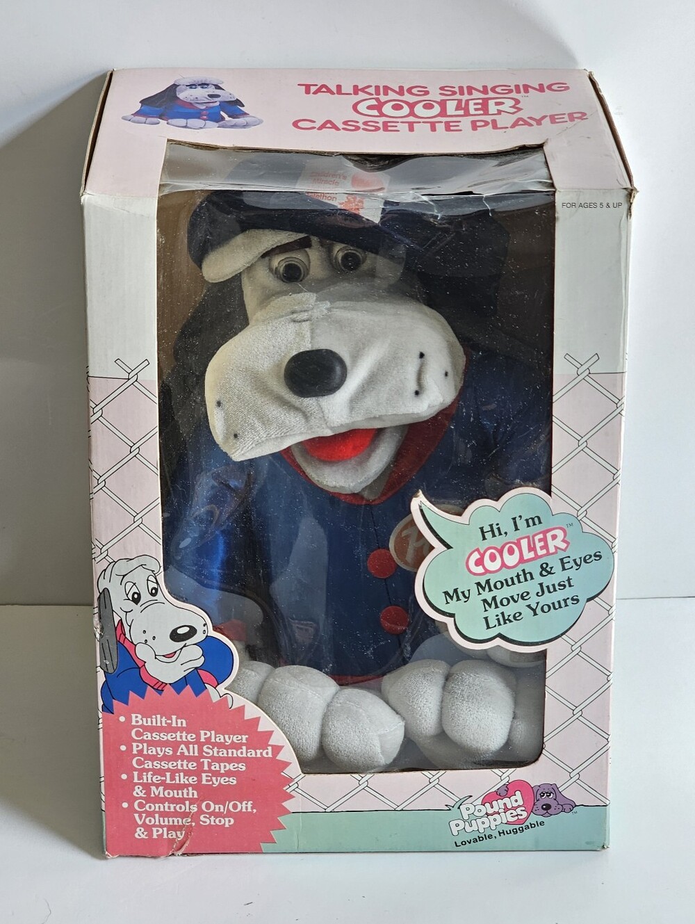 Vintage 1986 Tonka Pound Puppies COOLER Talking Cassette Player NEW IN BOX